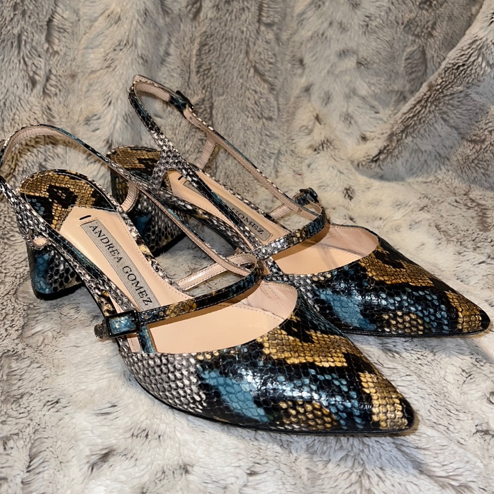 Multicolor Snakeskin Heels